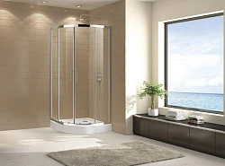 Душевой уголок Cezares Eco 100x100см ECO-O-R-2-100-C-Cr профиль хром, стекло прозрачное