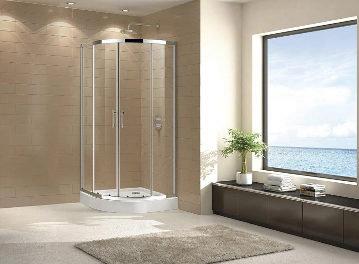Душевой уголок Cezares Eco 100x100см ECO-O-R-2-100-C-Cr профиль хром, стекло прозрачное