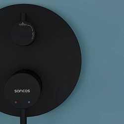 Душевой комплект Sancos Select SC3003MB с внутренней частью, черный матовый
