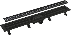 Душевой лоток AlcaPlast APZ10BLACK 750 с решеткой и опорами, черный