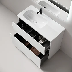 Тумба под раковину Sancos Folk Floor 100 FL100FLW левая, напольная, Bianco