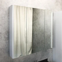 Зеркало-шкаф Comforty Сорренто 90 светло серый