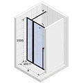 Душевая дверь в нишу RIHO 120см G005005122 профиль белый, стекло прозрачное