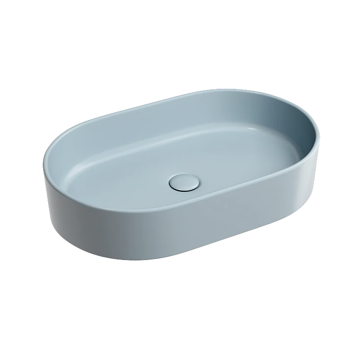 Раковина накладная Ceramica nova Element 600*380*122мм CN6048MHL серо-голубая