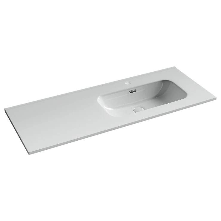 Раковина встраиваемая Ceramica Nova Element 120см CN7006R чаша справа, белая