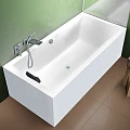 Акриловая ванна Riho Lugo 170x75 Plug & Play B132016005 левая, белая глянцевая