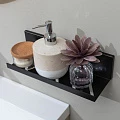 Полка Aquanet Магнум 302224 черная матовая