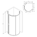 Душевой уголок AM.PM Like 95x95см W83G-333-095CT профиль хром, стекло прозрачное