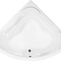 Акриловая ванна Aquanet Flores 150x150 с каркасом и смесителем Grohe BauEdge 2511700A белый, хром