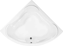 Акриловая ванна Aquanet Flores 150x150 с каркасом и смесителем Grohe BauEdge 2511700A белый, хром