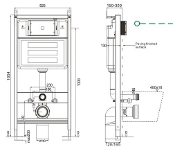 Система инсталляции ZILI DO K009D 52,5см