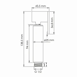 Гигиенический душ Wasserkraft Asphe A7751.290.292.335 розовое золото