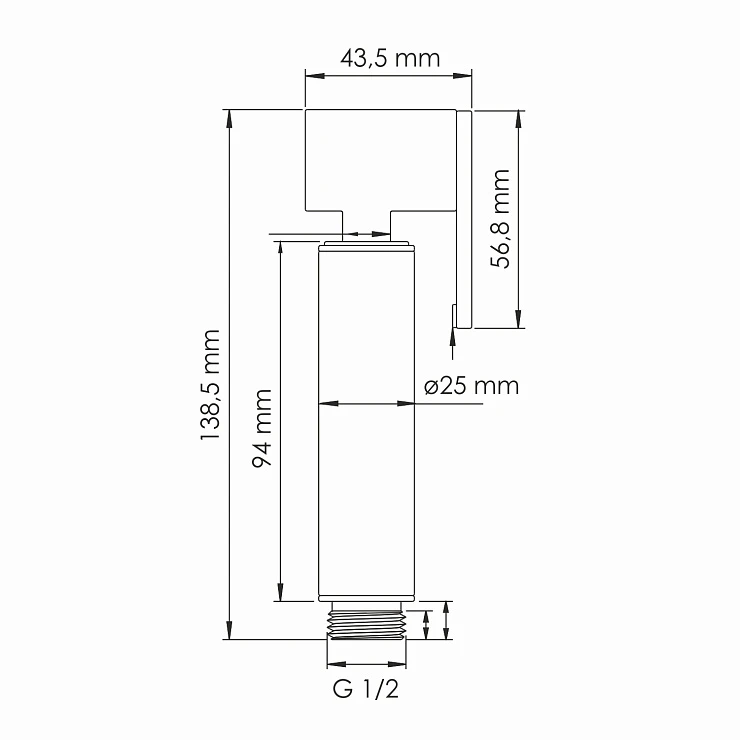 Гигиенический душ Wasserkraft Asphe A7751.290.292.335 розовое золото