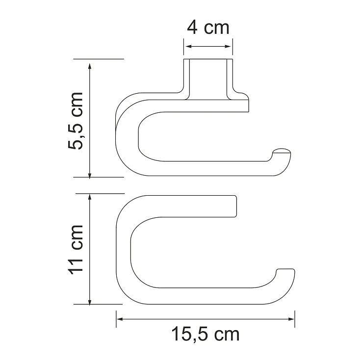 Держатель туалетной бумаги Wasserkraft Kammel K-8396 хром