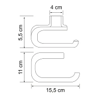 Держатель туалетной бумаги Wasserkraft Kammel K-8396W белый матовый