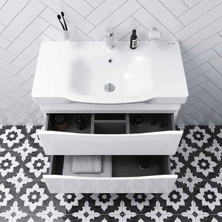 Тумба с раковиной AM.PM Like 80 белый глянец Тумба с раковиной AM.PM Like 80 белый глянец