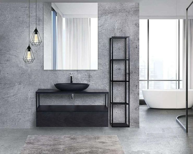 Тумба под металлический каркас Cezares Cadro CADRO-120-1C-SO-NR-BLUM черный