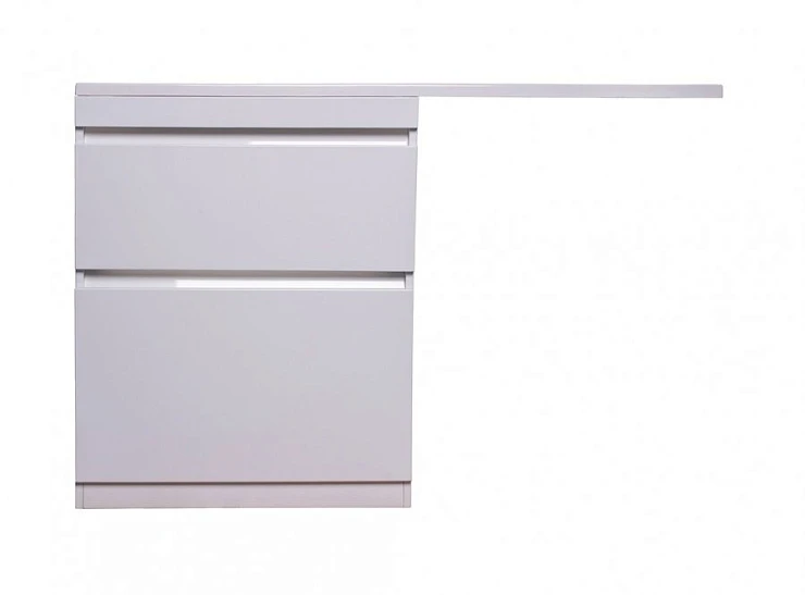 Тумба с раковиной Style Line Даллас 130 напольная, левая, белый глянец