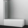 Шторка на ванну Wasserkraft Leine 80x140см 35P01-80W Fixed профиль белый, стек