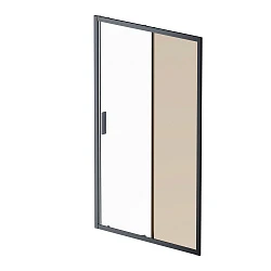 Дверь душевая в нишу AM.PM Gem W90G-120-1-195BBr Стекла прозрачное, бронзовое; профиль черный