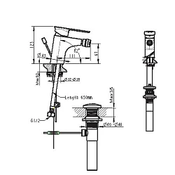 Смеситель для биде Bravat Gina F365104C-ENG хром