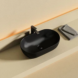 Раковина накладная Ceramica Nova Twist CN12001MB черная матовая