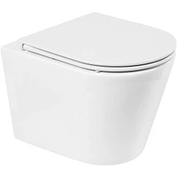 Унитаз подвесной BelBagno Flay-r BB053CHR крышка-сиденье BB870SC белый глянец
