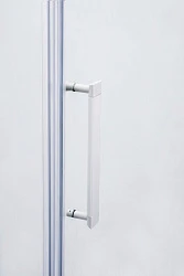 Душевая дверь в нишу Cezares 90см RELAX-90-P-Bi-L профиль белый, стекло рифленое