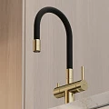 Смеситель для кухни Sancos Lucia SC4004BG брашированное золото/черный