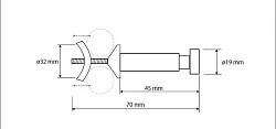 Крючок Bemeta Rawell 104506122 на радиатор, хром