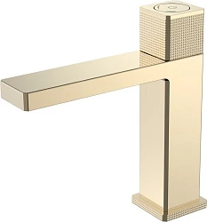 Смеситель для раковины Boheme Quad 159-G золото глянец