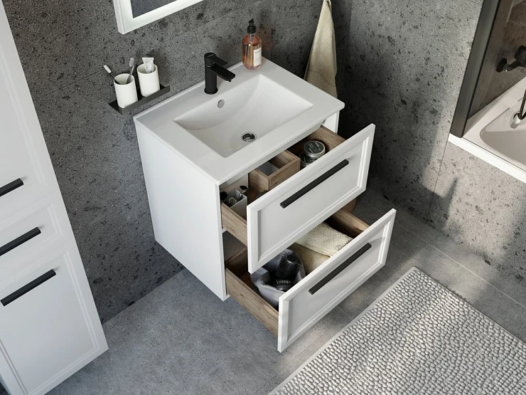 Мебель для ванной STWORKI Эстерсунд 60 белая матовая