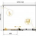 Душевой уголок Cezares Stylus-Soft 110x100см STYLUS-SOFT-AH-1-110/100-C-Cr хром, стекло прозрачное