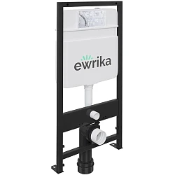 Комплект инсталляции Ewrika + кнопка хром 0041 и унитаз Belbagno Uno BB3105CHR/SC с сиденьем 3в1