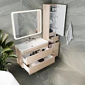 Тумба с раковиной Style Line Атлантика 100 ясень перламутр