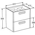 Тумба под раковину Roca Gap 60 ZRU9302879 белая глянцевая
