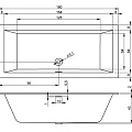 Акриловая ванна Riho Rething Cubic 180x80 B106001005 белая глянцевая