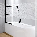 Шторка на ванну Riho Grid GB501 80x150см G004047121 профиль черный, стекло прозрачное