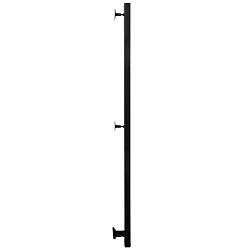 Полотенцесушитель электрический Маргройд Inaro профильный, 100*6, черный, 2 ряда крючков