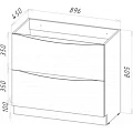 Тумба под раковину BelBagno Marino 90 MARINO-900-2C-PIA-BL-P белая глянцевая