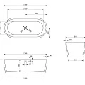 Акриловая ванна ABBER 175.5x80 AB9219 белая глянцевая