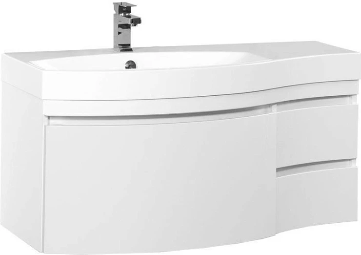 Тумба с раковиной Aquanet Опера 115 L 212991 белая