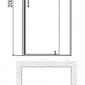 Душевая дверь в нишу Wasserkraft Neime 90см 19P04 профиль белый, стекло прозрачное