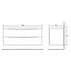 Тумба с раковиной BelBagno MARINO-1200-2C-SO-RN-P