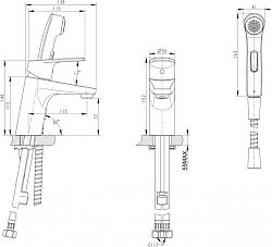 Смеситель для раковины Bravat Line F15299C-2 хром