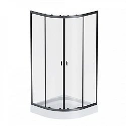 Душевой уголок AM.PM X-Joy 90x90см W88E-205-090BT профиль матовый черный, стекла прозрачные