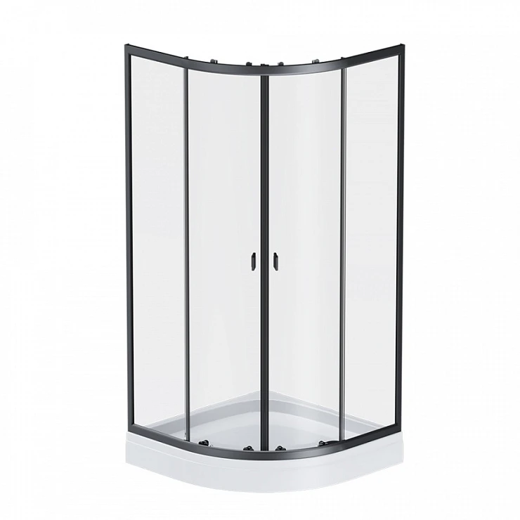 Душевой уголок AM.PM X-Joy 90x90см W88E-205-090BT профиль матовый черный, стекла прозрачные