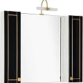 Зеркало-шкаф Aquanet Честер 105 черный/золото