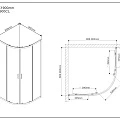 Душевой уголок Vincea Scala 90х90см VSQ-2SC900CL профиль хром, стекло прозрачное