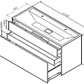 Тумба с раковиной AM.PM Inspire 2.0 120 элегантный серый